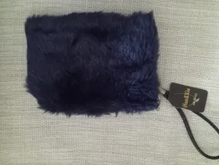 Bolso de pelo azul para fiestas