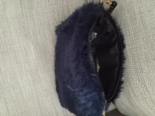 Bolso de pelo azul para fiestas