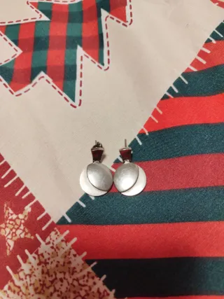 Pendientes Lotus Plata y Rojo