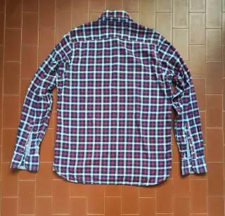 Tommy Hilfiger Camicia Uomo Taglia S Tartan blu