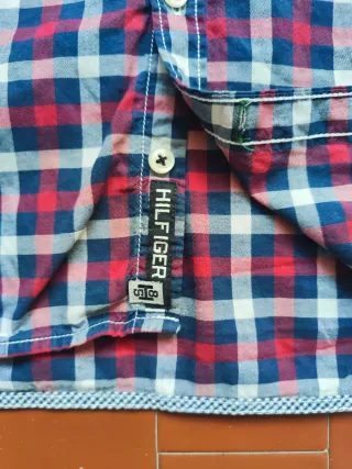 Tommy Hilfiger Camicia Uomo Taglia S Tartan blu