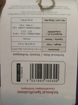 Mochila Portabebés Littlelife Senderismo