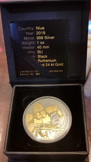 Moneda Star Wars 2019 Niue Plata 1oz