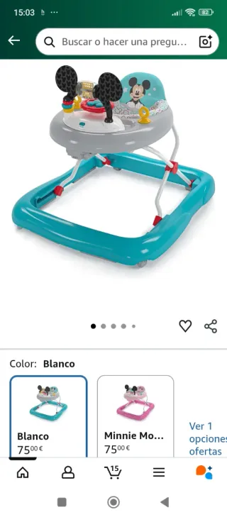 Andador o correpasillos Mickey Mouse Bright Starts