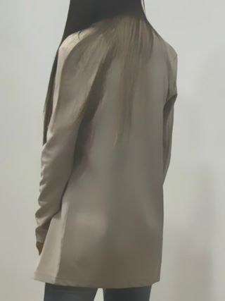 Chaqueta americana beige mujer