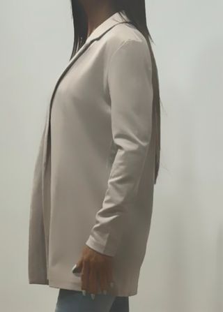 Chaqueta americana beige mujer