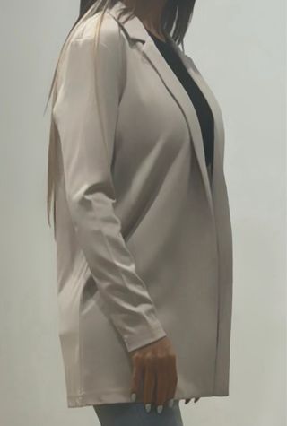 Chaqueta americana beige mujer