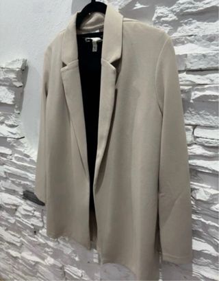 Chaqueta americana beige mujer