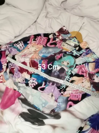 Camisa Corta Bershka Estampado Anime Manga Neón