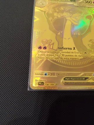 Carta Pokémon Mega Charizard EX Dorada RESERVADO