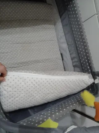 Parque cuna infantil gris