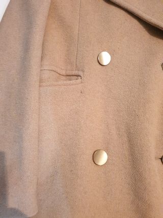 Abrigo paño Stradivarius Beige Talla M