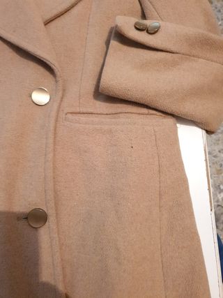 Abrigo paño Stradivarius Beige Talla M