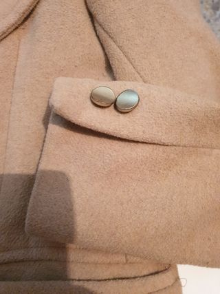 Abrigo paño Stradivarius Beige Talla M