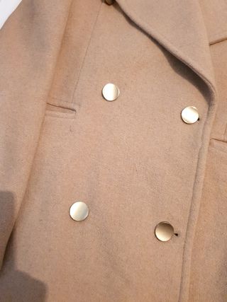 Abrigo paño Stradivarius Beige Talla M