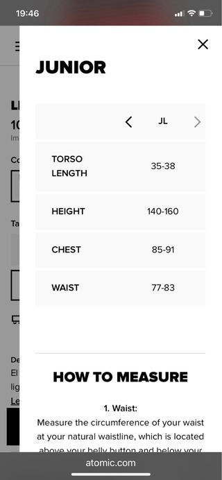 Protettore per la schiena da sci Atomic per bambini