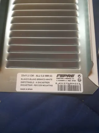 2 Rejillas de Empotrar Blancas