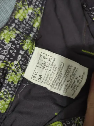 Pantalón cargo vintage gris con cremalleras naranj