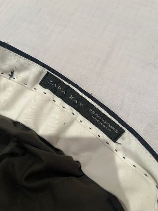 Pantalones de traje azul marino para hombre