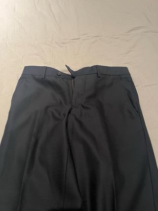 Pantalones de traje azul marino para hombre