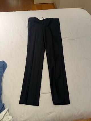 Pantalones de traje azul marino para hombre