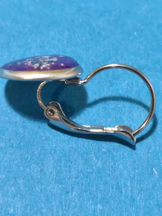 Lote pendientes flores resina UV