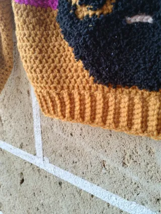 Maglione uncinetto fatto a mano gatto