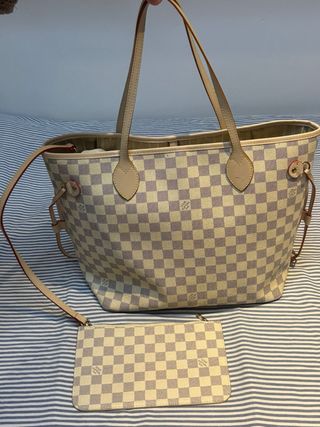 Neverfull Mediana Damero Blanco