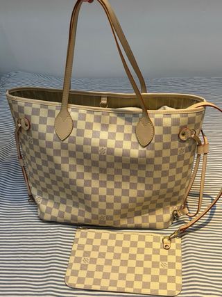 Neverfull Mediana Damero Blanco