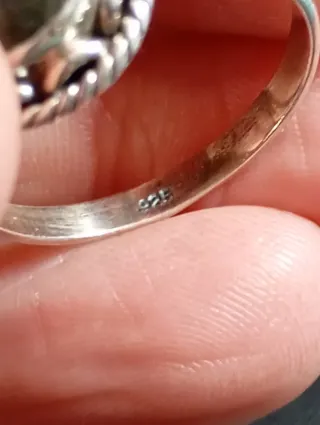 Anillo Plata Ley Labradorita Azul