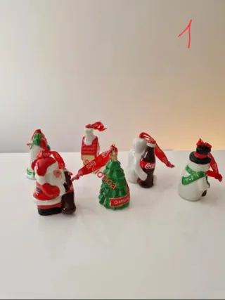 Coca Cola Piezas Navidad de Cerámica Año 2003 Comp
