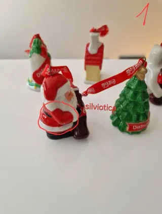 Coca Cola Piezas Navidad de Cerámica Año 2003 Comp