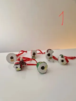 Coca Cola Piezas Navidad de Cerámica Año 2003 Comp