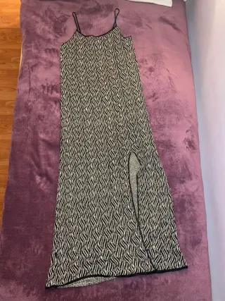 Vestido largo Mango estampado cebra