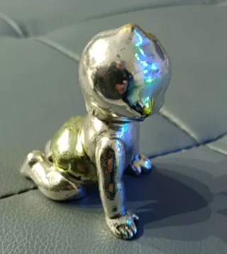 Statuina Cirillino Kewpee bagnato in Argento 925