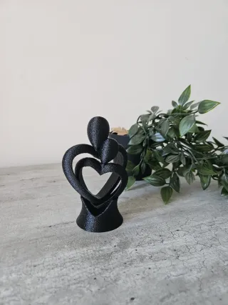 Statuetta decorativa cuori intrecciati