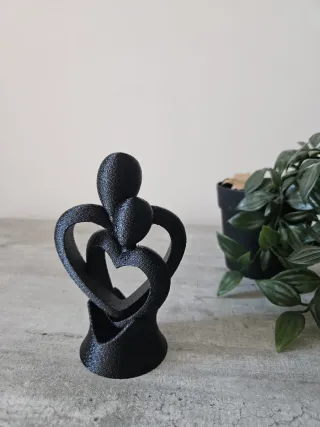 Statuetta decorativa cuori intrecciati