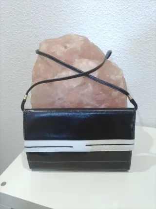 Bolso Cartera Vintage Negro y Blanco