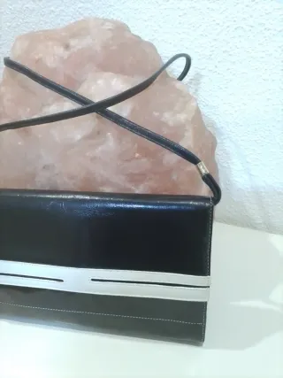 Bolso Cartera Vintage Negro y Blanco