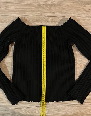 Top corto Bershka donna nero S