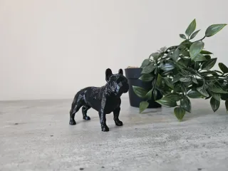 Statuetta Bulldog Francese Nero