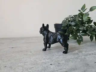 Statuetta Bulldog Francese Nero