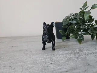 Statuetta Bulldog Francese Nero