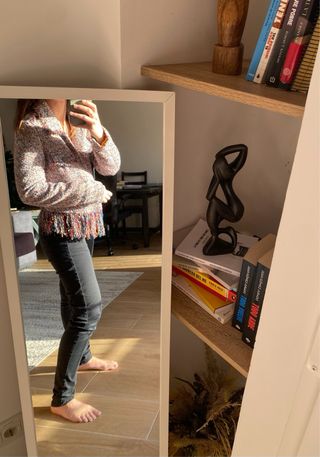 Chaqueta Benetton Tweed Estilo Chanel Multicolor