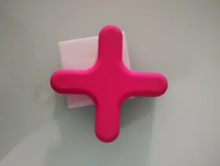 Porta post-it rosa a forma di croce