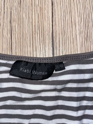 Maglia donna Kiabi righe grigio/bianco taglia S