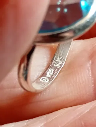 Anillo Plata Ley topacio rutilado