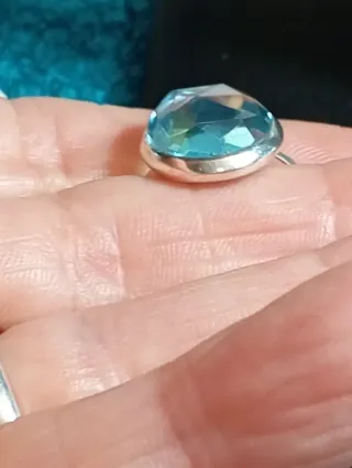 Anillo Plata Ley topacio rutilado