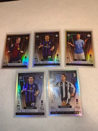 5 Cartas Topps Match Attax Platinum Pull