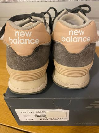 Zapatillas o tenis  New Balance gris y rosa